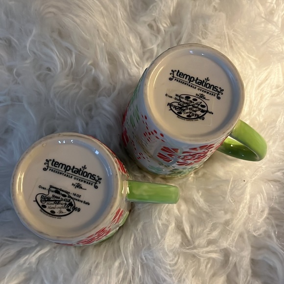 Set of 2 Temptations Snowflake Winter Garden tall coffee mugs - Picture 5 of 7